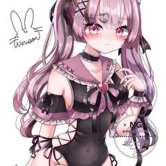 地雷系水着イラスト