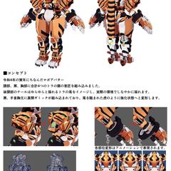 VRC想定アバターモデル「クアッドレイ」