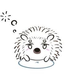 眠そうなハリネズミ