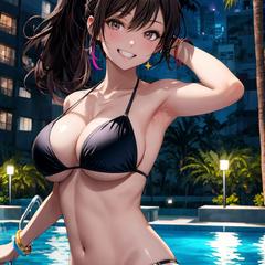 【アニメ風①】ナイトプール