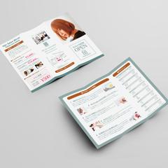 Hair Salon Mirror 様　3つ折りパンフレット
