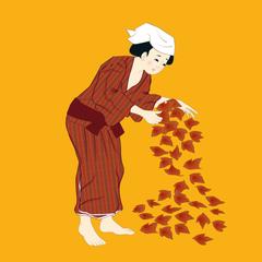 落ち葉拾い