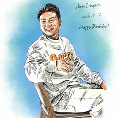 お世話になっている上司様の誕生日プレゼント似顔絵