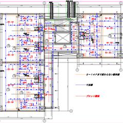 新築マンション工事 基準階墨出し図