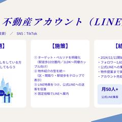 不動産アカウントのLINE集客｜TikTok運用