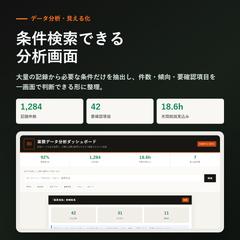 条件検索できる分析画面