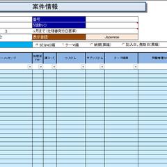 案件アサイン状況表を管理できます