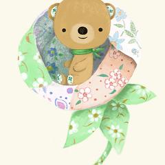 テディベア作家さん個展DM用イラスト作成