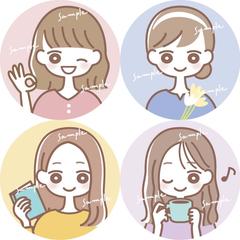 パーソナルカラーを意識した女性のアイコン