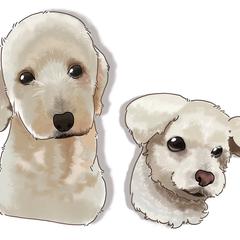 わんちゃんの似顔絵