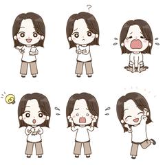 ミニキャラなおちゃん　表情違い
