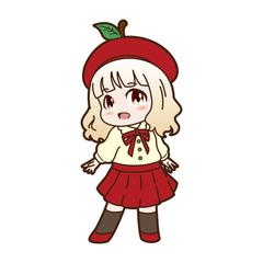 リンゴ擬人化