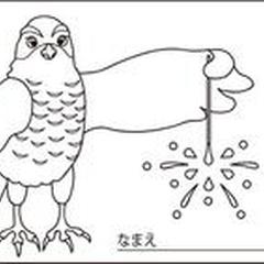 ショッピングモール内のイベント用、ぬり絵イラスト