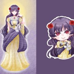 キャラ立ち絵、ミニキャラ比較