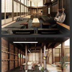 古民家リノベーションのデザインパース作成