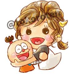 友人の似顔絵
