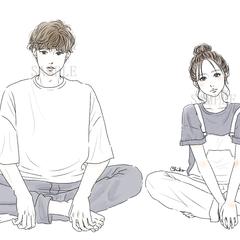 男女イラストのサンプル作成