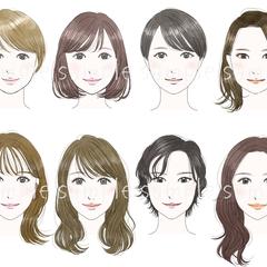 顔タイプ別診断用イラスト