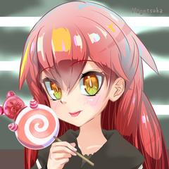 キャンディーと赤髪の少女