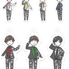 アイドルグループのミニキャラ作成