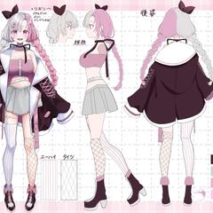 キャラクターデザイン三面図