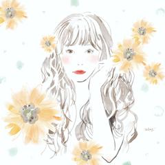 お花と女性