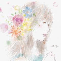 花の髪飾りと女性