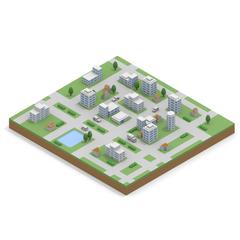 景観・街並み　3Dアイソメトリック