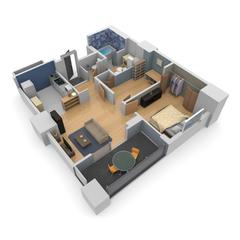 住宅立体間取り図の作成