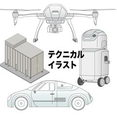 取り扱い説明書・商品解説に使えるテクニカルイラスト