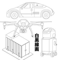 取り扱い説明書・サイトの商品解説に使える白黒線画イラスト