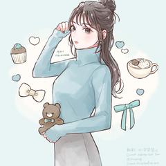 女の子イラスト(腰から上)