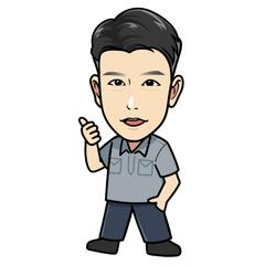 D社の社員用似顔絵制作