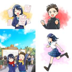 パンフレット漫画、挿絵。教育系企業様