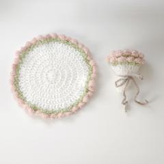 花束になる、まるいマット