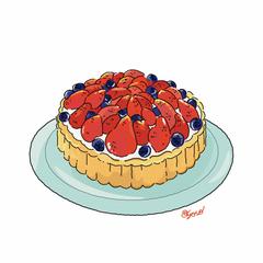 おいしそうなベリーのタルト。