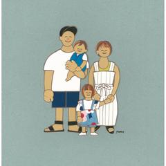貼り絵で似顔絵オーダー
