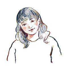 似顔絵イラスト　線画のみ