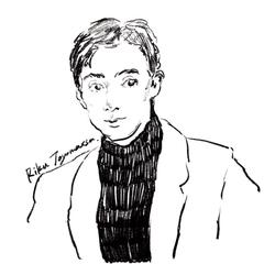 似顔絵イラスト　モノクロ線画