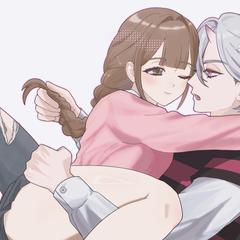 2人組、ペアイラスト カップルイラスト