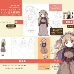 小説キャラクターのキャラクターデザイン・立ち絵制作