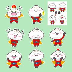 原画を元にしたLINEスタンプ制作例