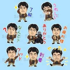 写真を元にした似顔絵LINEスタンプ納品例