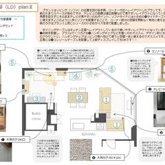 マンション角部屋の広いLDK レイアウト作成【PLANⅡ】