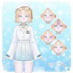 パーツ分けイラスト　雪の魔法学生