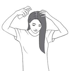 整髪剤のHow toイラスト