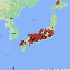 せどりの時に通っていた店舗マップ