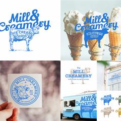 移動販売アイスクリーム専門店のロゴデザイン制作