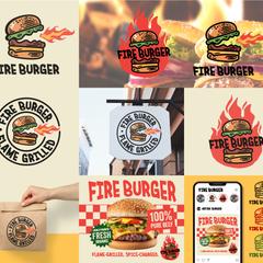 ハンバーガーショップのロゴデザイン制作