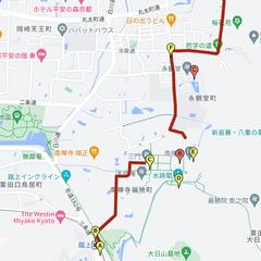 南禅寺・永観堂エリアから銀閣寺エリアへのルートマップ